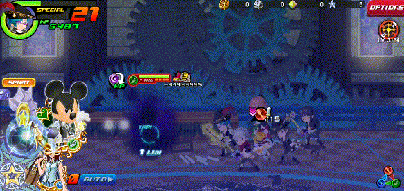 Bright Barrage in Kingdom Hearts Unchained χ / Union χ.