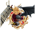 Cloud: "A warrior with a hefty sword who once fought against Sora."