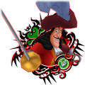 Captain Hook: "A pirate captain who works with the Heartless to get revenge on the one who stole his left hand."