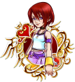 Kairi: "Sora and Riku's childhood friend. A /cheerful,/ caring, and kindhearted girl."