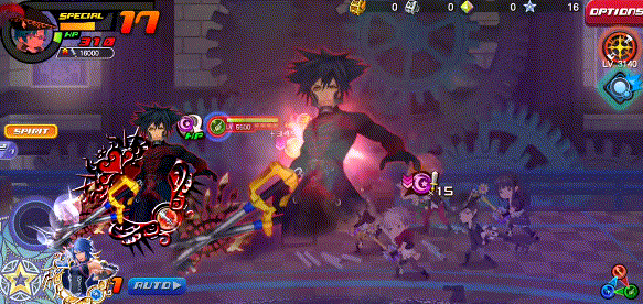 Spinning Shadows in Kingdom Hearts Unchained χ / Union χ.