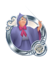 Fairy Godmother: "A kindhearted fairy who teaches Sora about magic and summons."